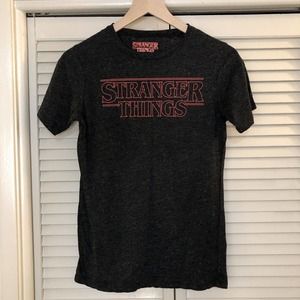 Netflix Stranger Things Shirt Top Grey Speckled Small